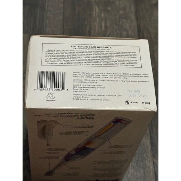 Vintage Interplak Home Plaque Removal Instrument 1992 New Sealed NOS PB-12 Rare - Picture 9 of 12